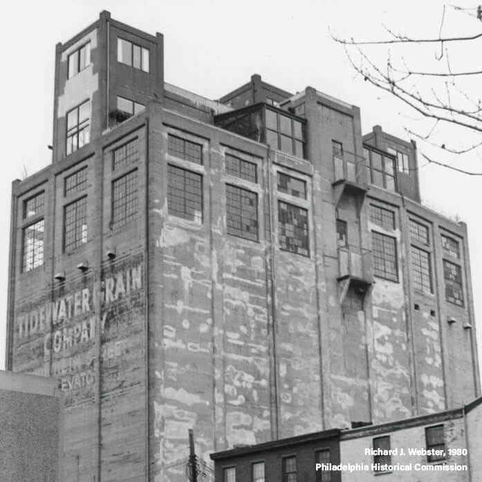 Historic photo of 411 N 20th Street - exterior. Tidewater Grain Company.